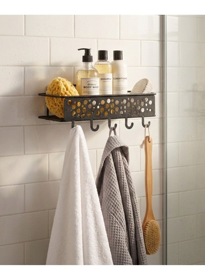 Happy Home Multi-Functional Corner Wall Storage Shelf 30 × 8 cm – Integrated Edge Design Prevents Water Accumulation, Ideal for Organizing Bathroom, Kitchen, and Toilet Essentials, Without Mounting Hardware, High-Quality Coating, Practical and Stylish, Space-Saving and Organized - Image 4